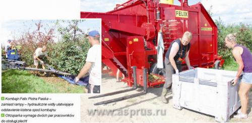 Уборка вишни. Опыт уборки вишни разными видами машин